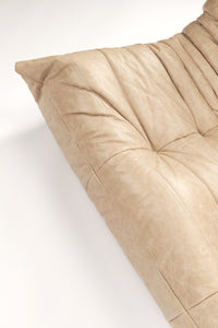 Togo 3 Seater Lounge - Sesame Leather